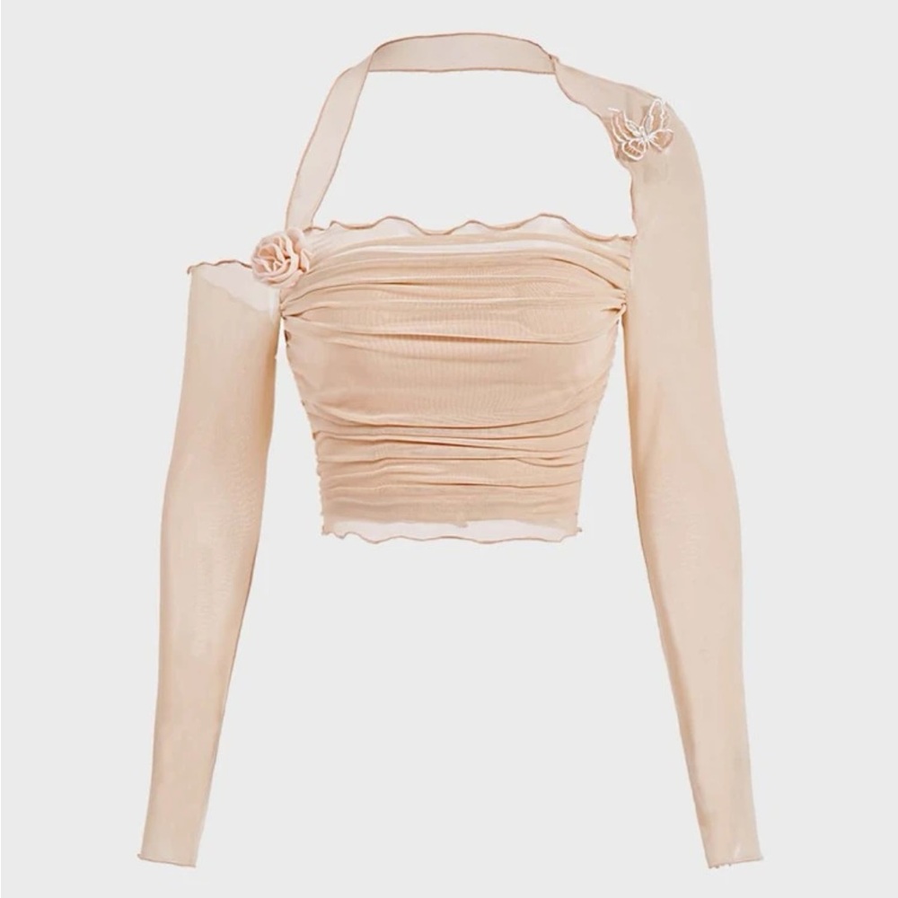 MOD Solid Ruched Halter Top - Picture 5 of 8